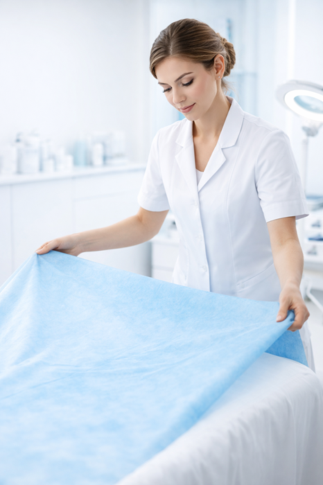 Одноразовые простыни и салфетки